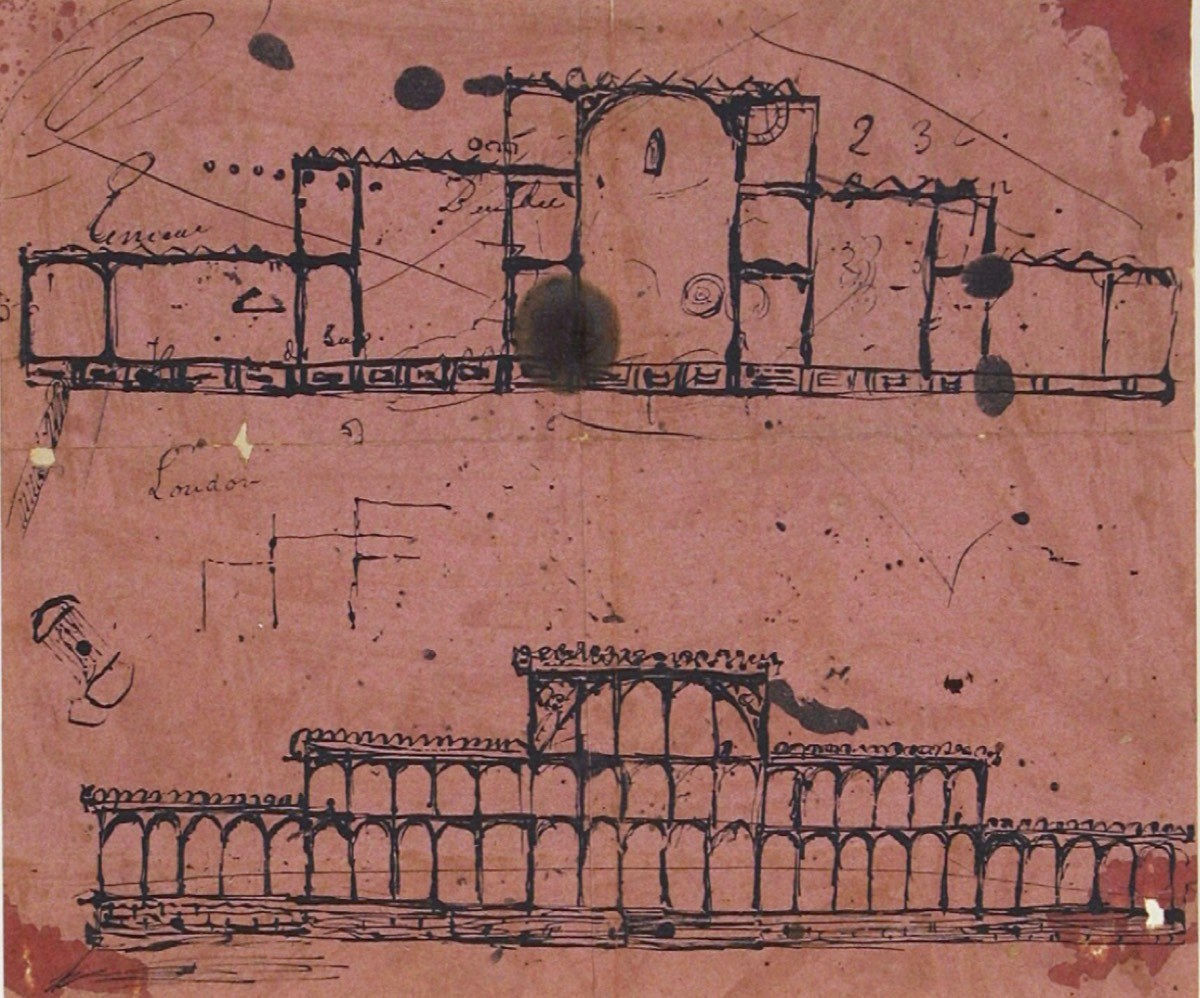 Joseph Paxton's Chrystal Palace Sketch